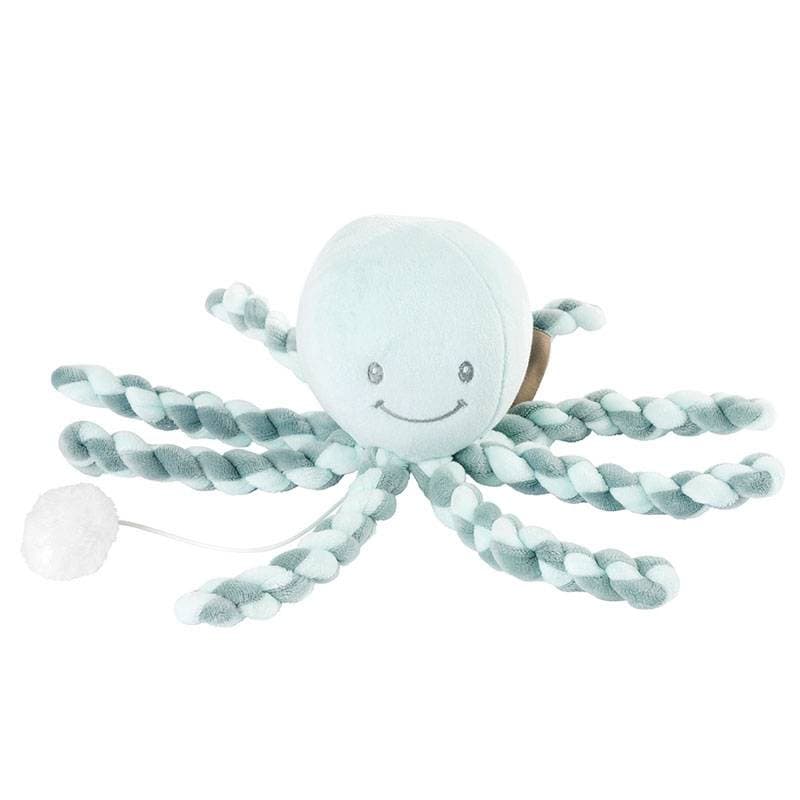 Peluche Musicale Pieuvre Vert, lapidou nattou vert per — vue 2 sur 2
