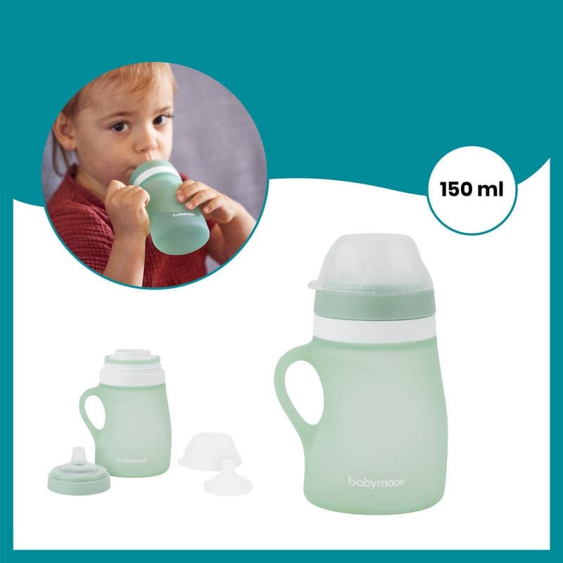 Kit Grow'isy (assiette + Cuilleres X2 + Gourde), babymoov france vert — vue 2 sur 5