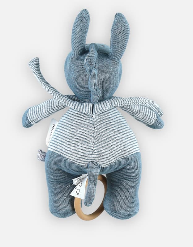 N-p-l Paco Bleu Mini-musical Coton Bio, bleu permanent — vue 2 sur 3