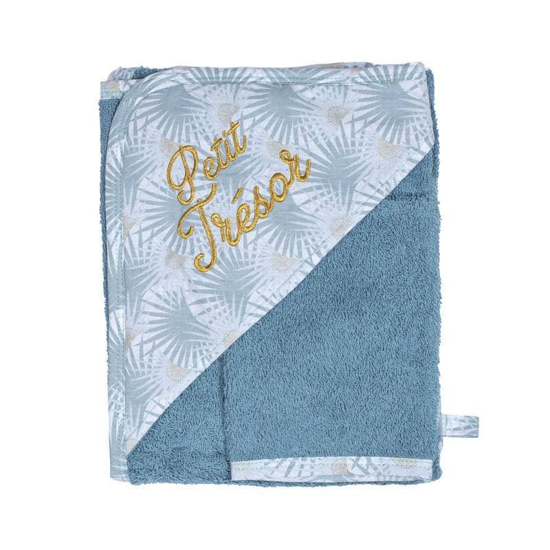 Cape de Bain Brodee Petit Tresor + Gant- Palm Springs, bb&co palm springs 0-24 mois per