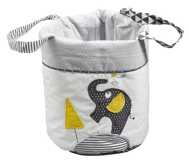 Corbeilles Gigogne Tissu (lot de 3) Babyfan, babyfan sauthon baby deco blanc/gris d 18, 15, 12 — vue 2 sur 3