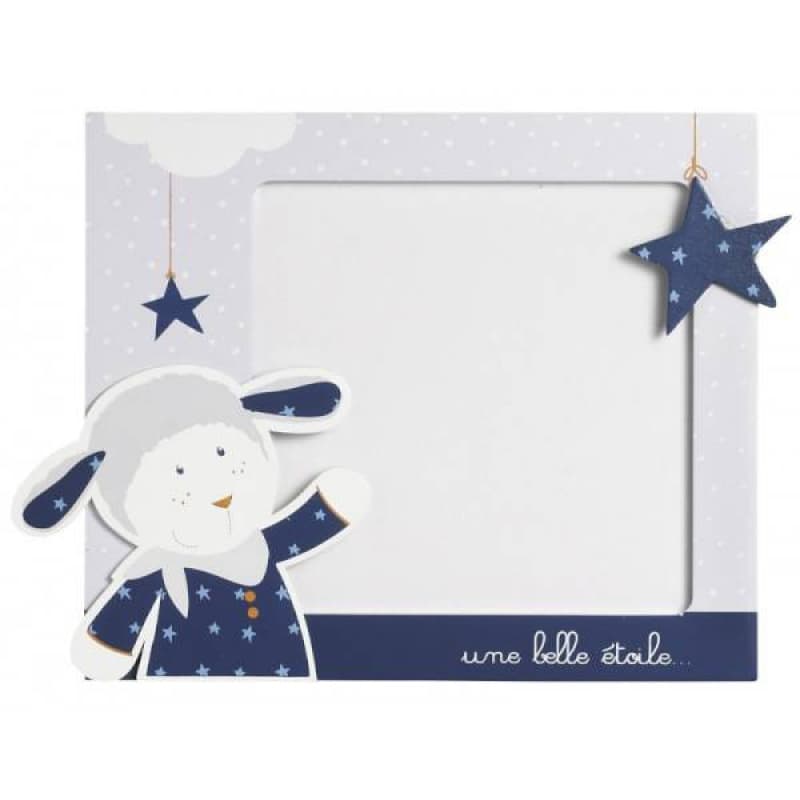 Set de 2 Cadres Photos Merlin, merlin sauthon baby deco bleu/blanc 17x14,5 cm (ph — vue 4 sur 4