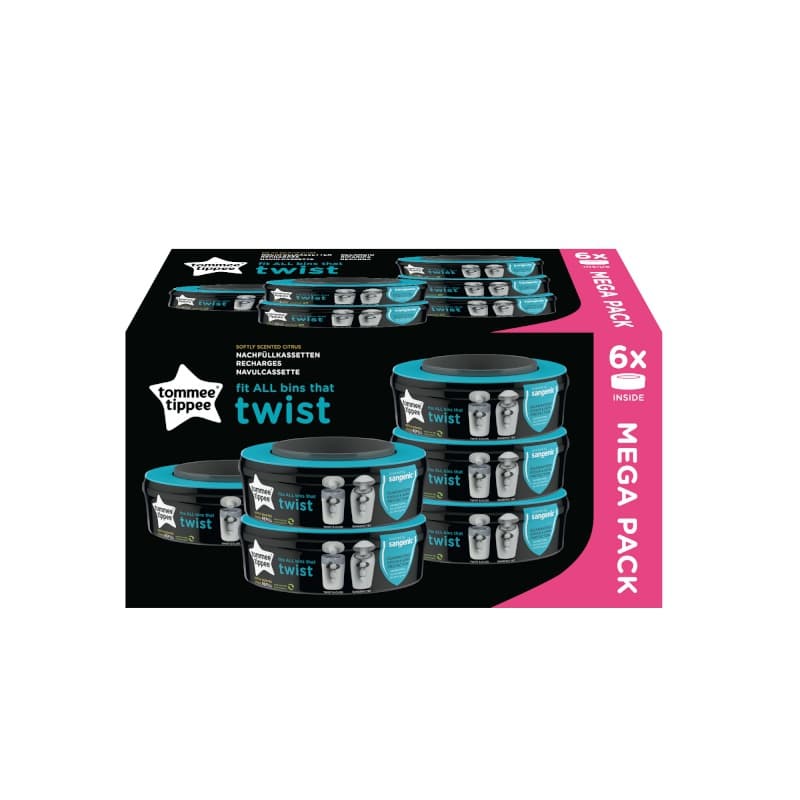 Recharges Twist & Click X6, tommee tippee gris