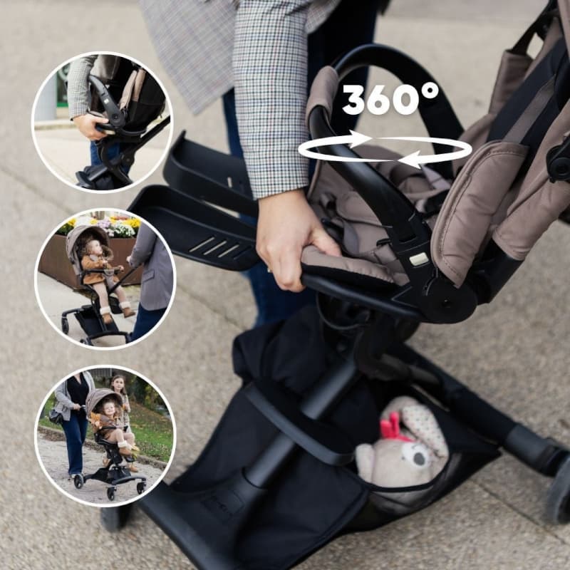 Poussette Baby Cruiser 360â° Micro, pralin beaba — vue 6 sur 6