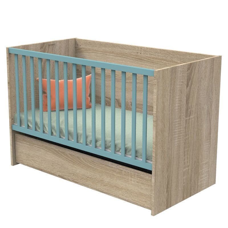 Lit 140x70 Evolutif en 190 Argile Nova Argile Douceevolutif en 90x190 et 140x190, sauthon — vue 1 sur 5