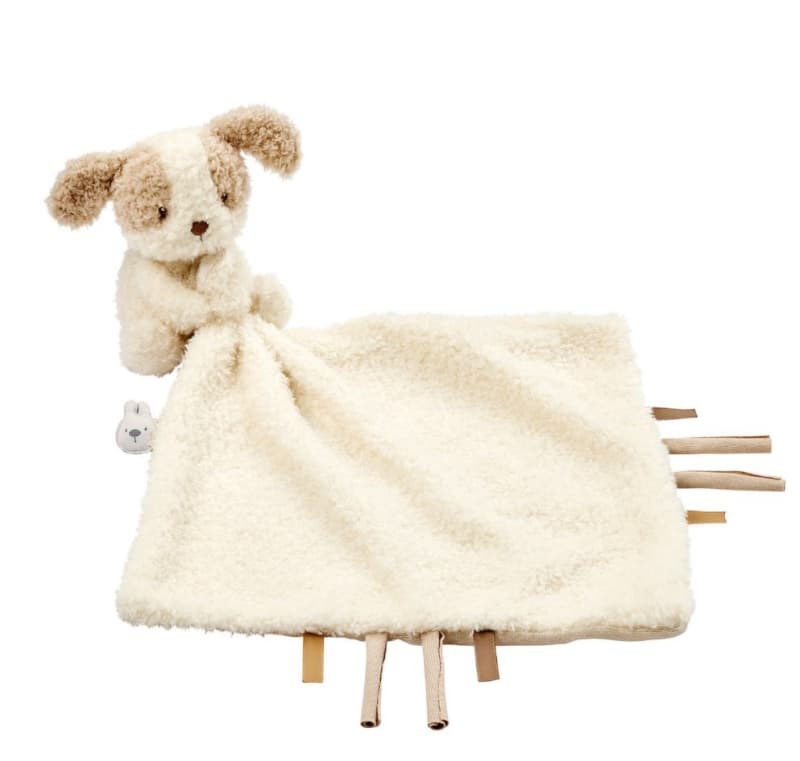 Doudou Calin Couverture, chien 27x27cm teddy bouclette nattou 25/07