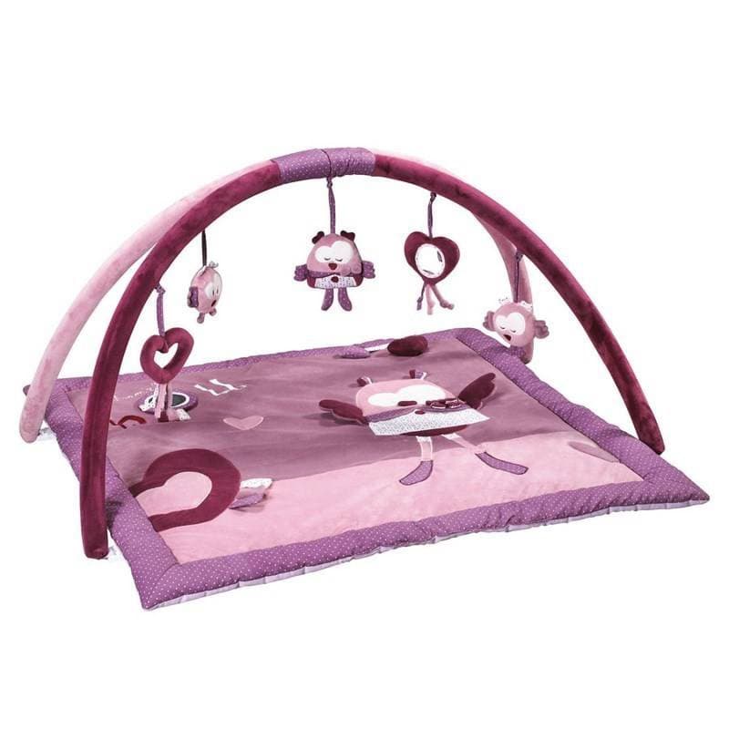Tapis d'Eveil Mam'zellebou, mam'zellebou sauthon baby deco rose/blanc 77x79x48