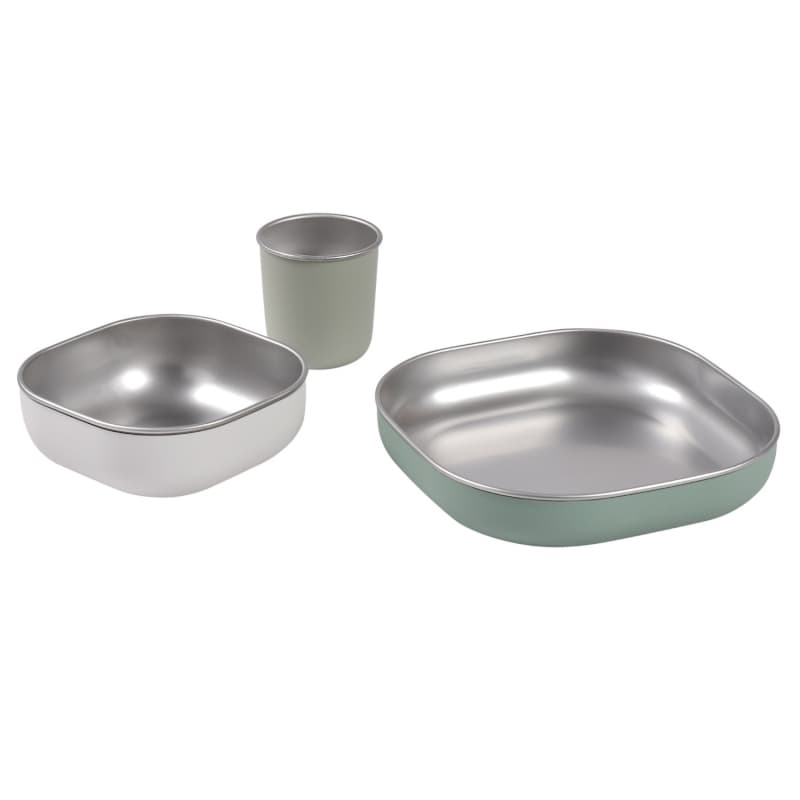 Coffret Repas Inox, sage green — vue 1 sur 2
