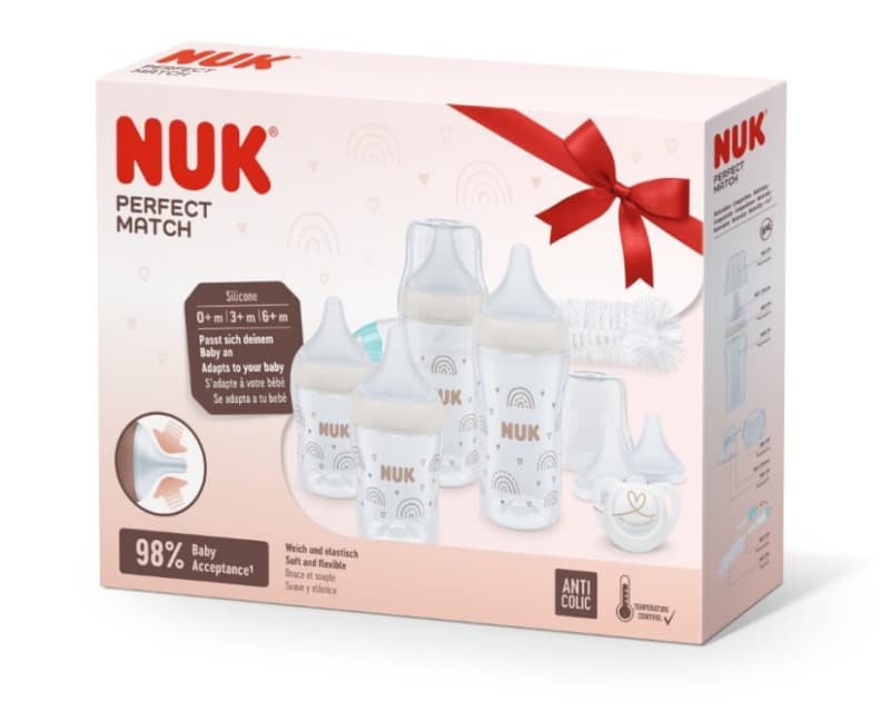 Coffret Pp X2 Bib 150 Ml+x2 Bib 260 Ml+x2 Tetines 0, naissance perfect match nuk — vue 2 sur 2