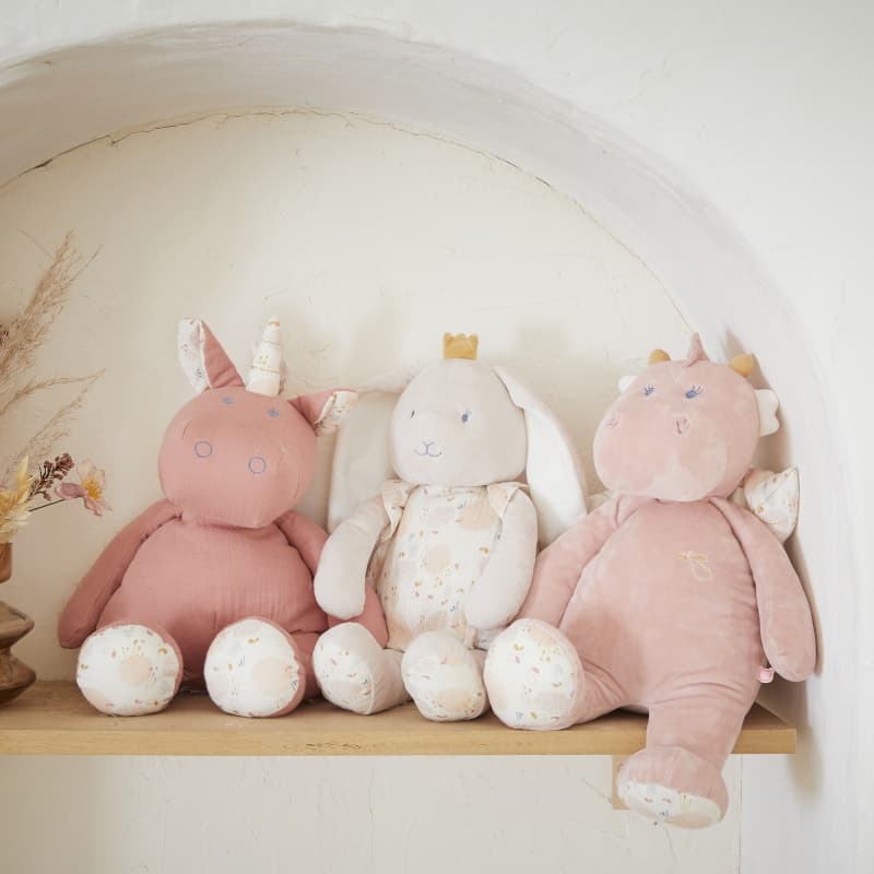 L&j Joy Peluche Medium Veloudoux, lina joy noukies rose permanent — vue 2 sur 4