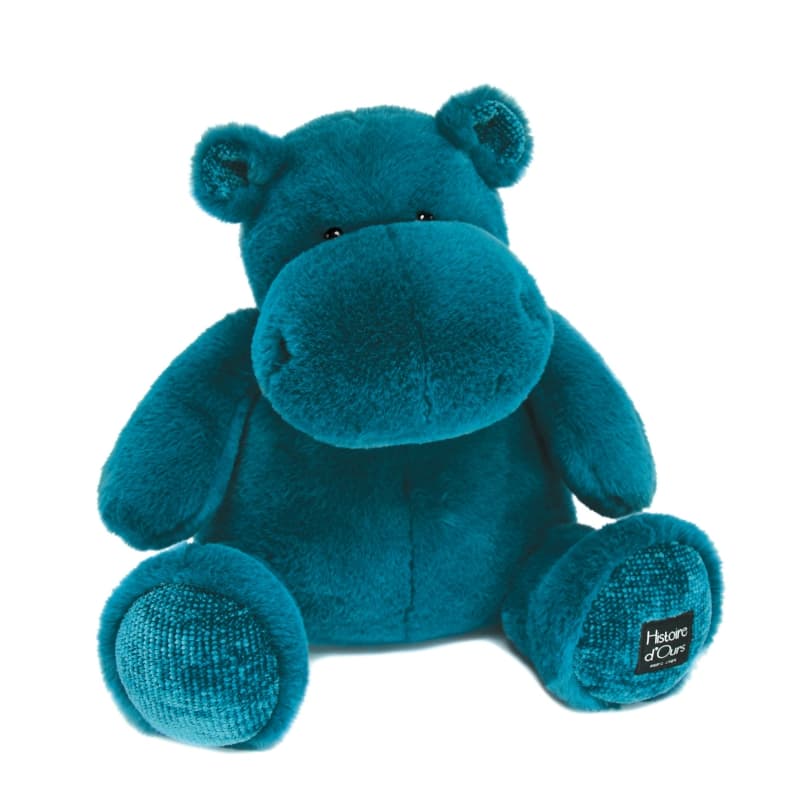 Hip Pop, bleu 40cm l'hippo histoire d'ours a-24 h-24