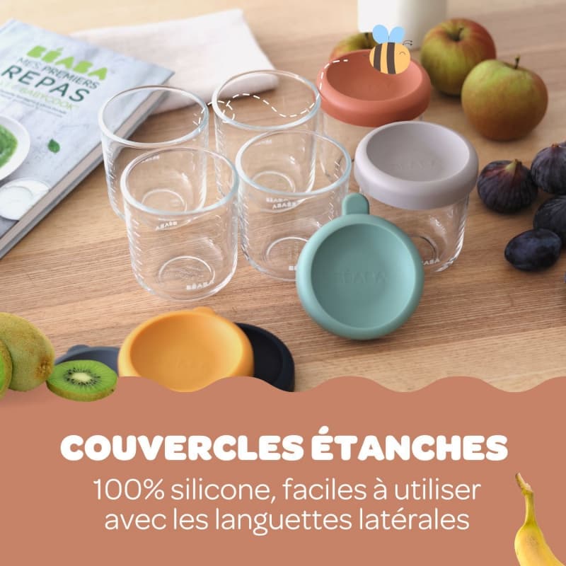 Portion Verre, sage green 250ml beaba — vue 5 sur 5