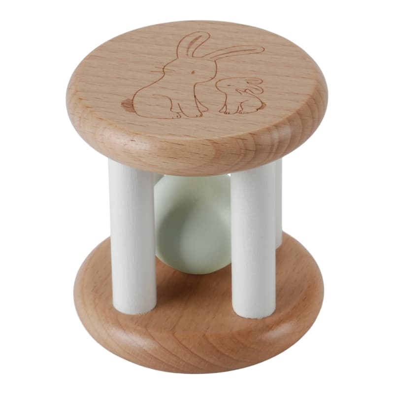 Hochet Roulant Fsc, blanc beige 3m+ baby bunny little dutch 05-24 — vue 4 sur 4