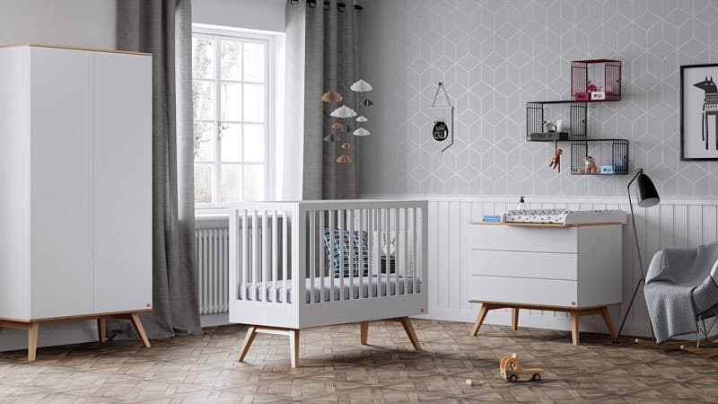 Lit 60x120 Naturebaby Blanc/bois