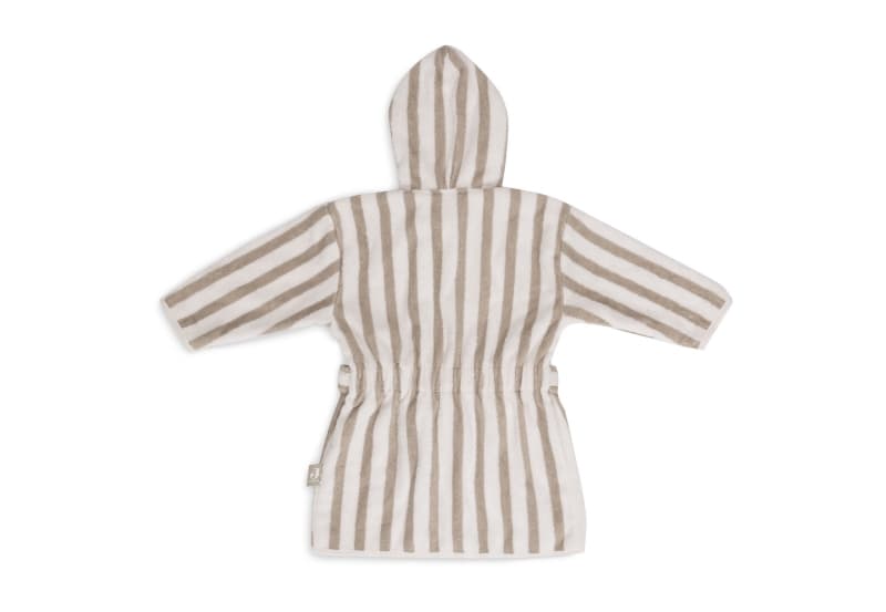 Peignoir Eponge Stripe Gots, olive green 1-2a basics e-24 — vue 2 sur 5