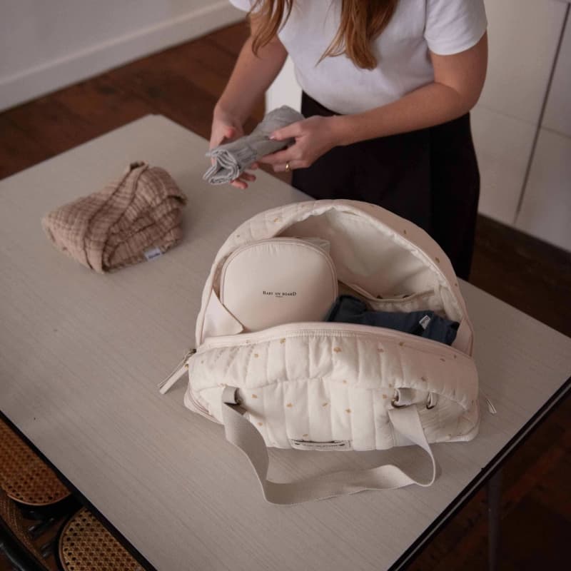 Sac a Langer Doudoune, coton blanc baby on board 26/07 — vue 2 sur 5