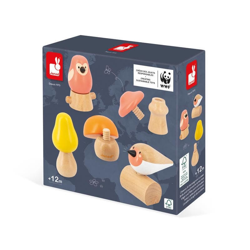 Wwf - Oiseaux & Champignons a Visser, wwf janod multicolore p-23 e-23 — vue 2 sur 5