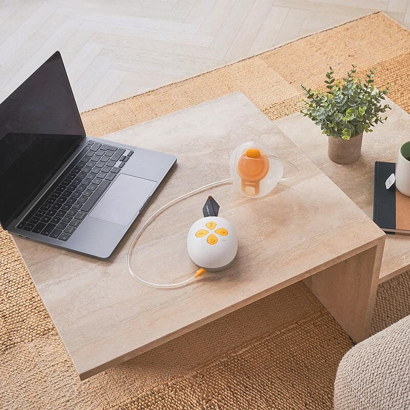 Tire-lait Electrique Simple Solo Hands-free, blanc jaune et transparent medela h-24 — vue 4 sur 4