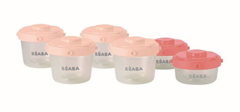 Lot 6 Portions Clip Pink 60 et 120 Ml, beaba — vue 1 sur 2