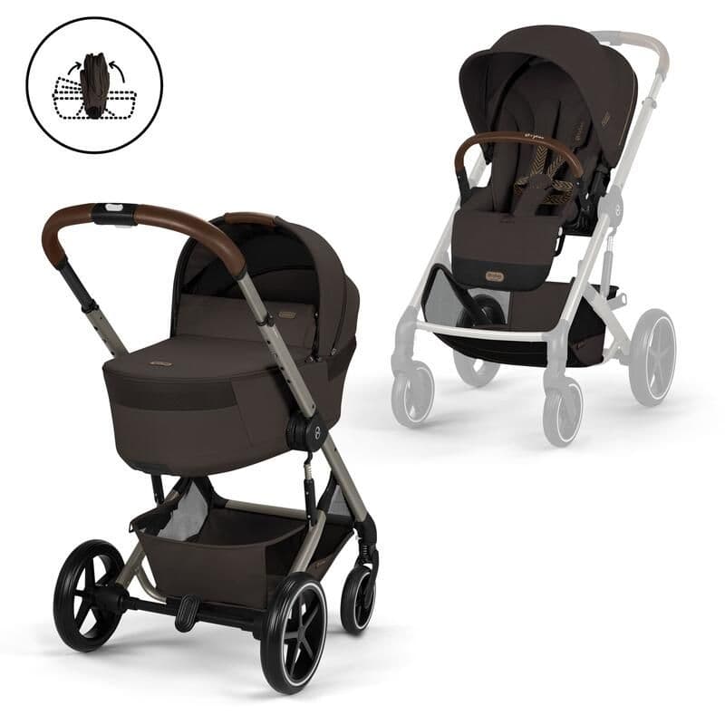 Poussette Balios 4 S Lux + Cot S Lux Pliable, chocolate brown gold cybex 2026