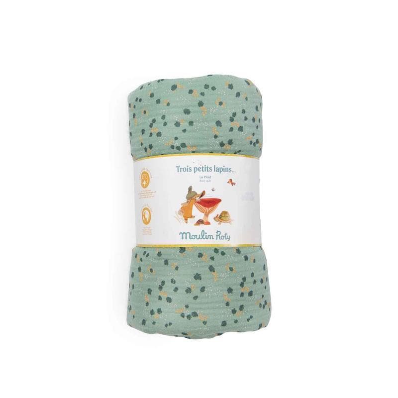 Plaid Sauge, trois petits lapins sauge 90x69x0xcm p-e-a-h — vue 2 sur 4
