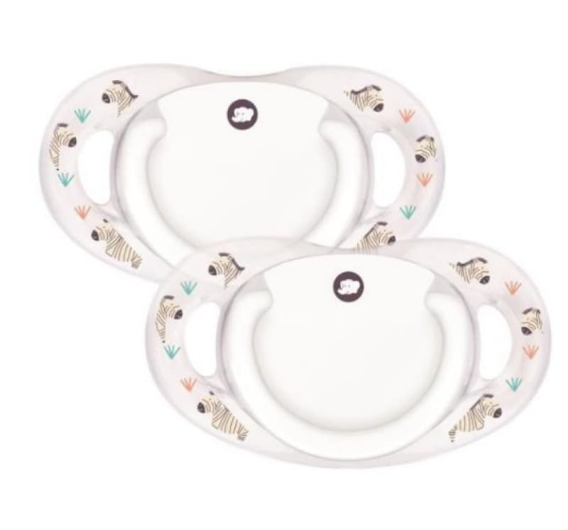 Sucette Dental Safe - Silicone 18/36m - X2, bebeconfort blanc savannah