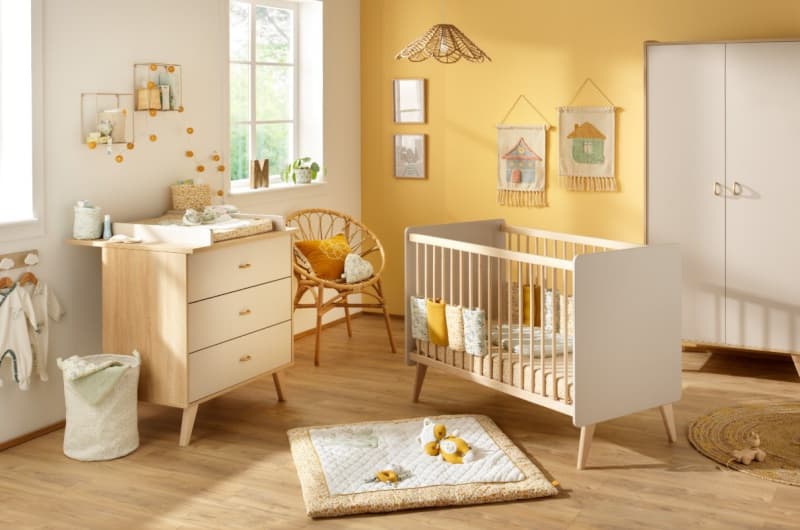 Little Big Bed 140x70 Kit de Transformation Inclus, basile sauthon selection beige cendré - hêtre vernis 143 x 91 x 78 h-22 — vue 1 sur 3