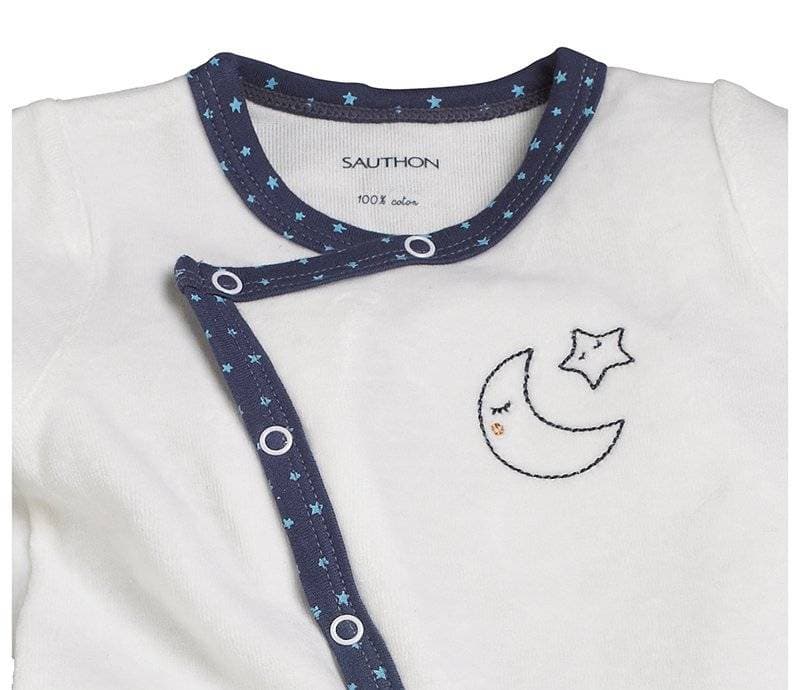 Pyjama Velours Merlin, merlin sauthon babywear blanc 3 mois per — vue 2 sur 2