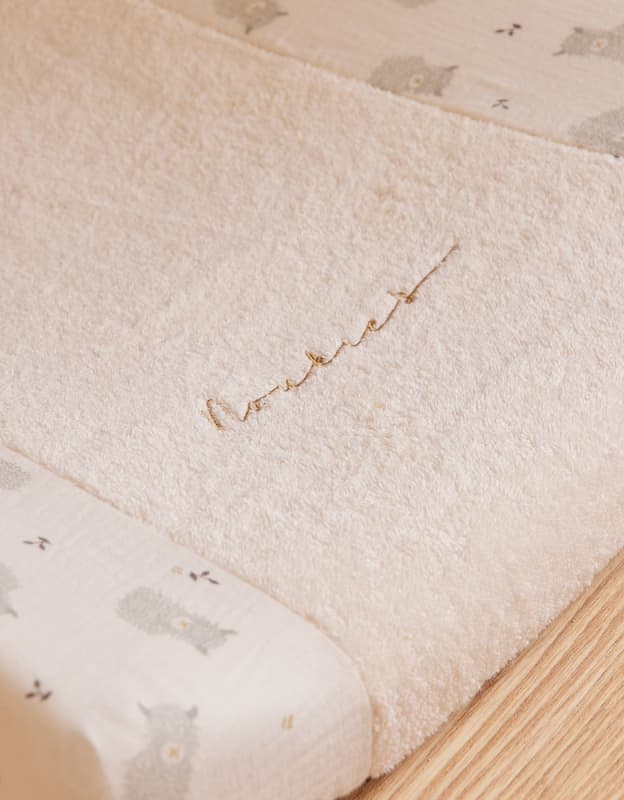 Housse de Matelas a Langer + Gaze de Coton Bio, fluffy, orso & lily noukie's — vue 3 sur 5