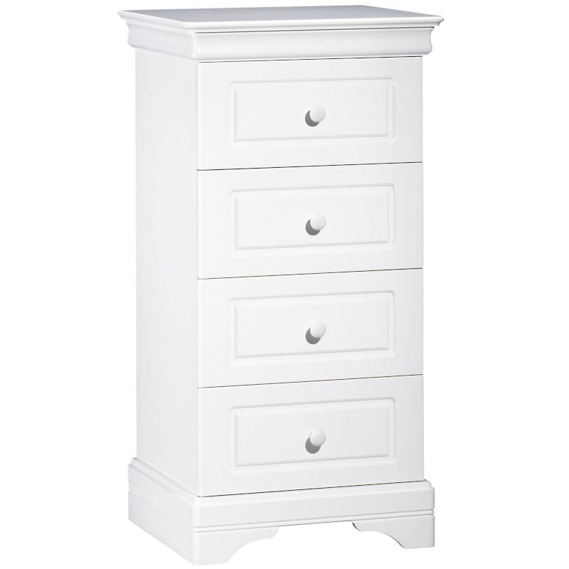 Chiffonnier 4 Tiroirs Elodie Blanc, elodie blanc sauthon signature blanc l60 h115 p53 — vue 2 sur 2