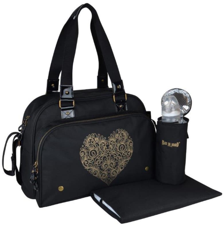 Sac a Langer Simply Premium Love Tatoo, simply premium love tatoo noir/print mordoré — vue 1 sur 3