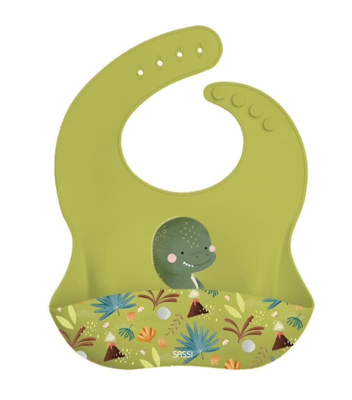 Bavoir Silicone Lfgb, dinosaure 6m+ lifestyle sassi 25/05