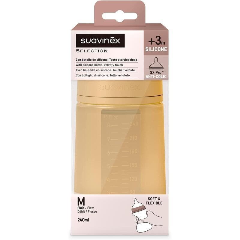 Biberon Silicone 240ml Moutarde, suavinex 2024 — vue 5 sur 5