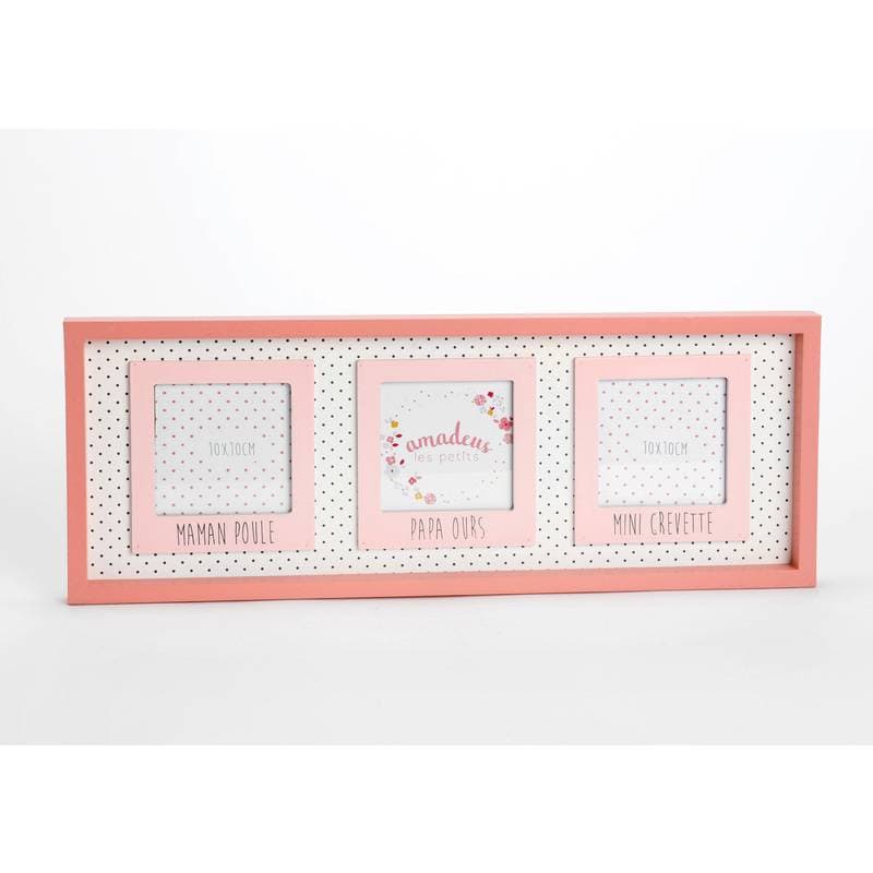 Cadre 3 Vues Mini Crevette Rose, h-19 h-19