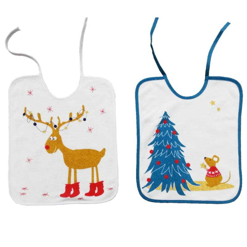 Lot de 2 Bavoirs 1er Age, 28x32cm - Rennes