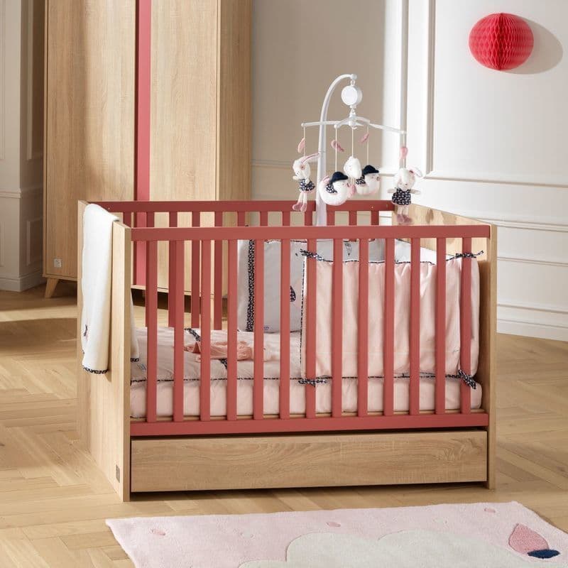 Lit Bebe 120x60 Rose Nova Rose Canyon Nova, nova meuble — vue 3 sur 3