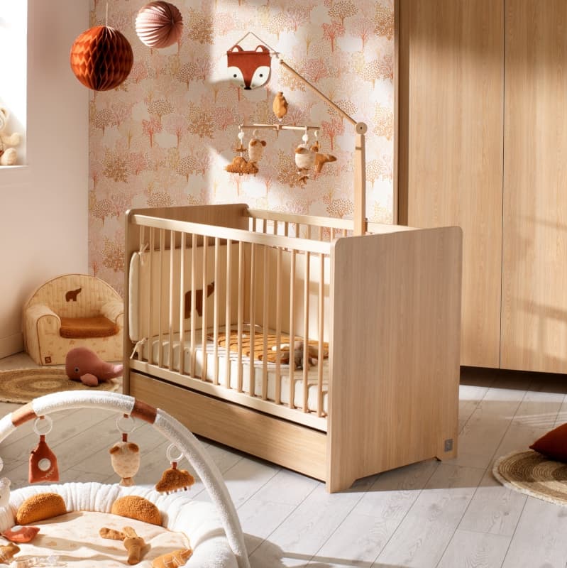 Tiroir Lit 120x60 Bois, cannelle meuble chêne miel — vue 3 sur 3
