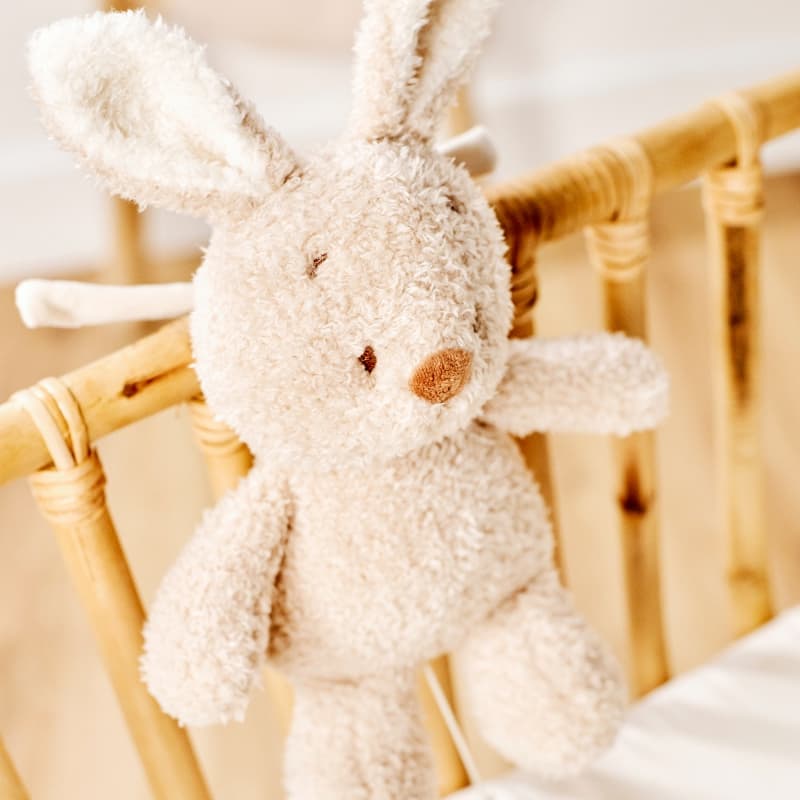 Peluche Musicale, lapin teddy bouclette nattou 25/07 — vue 2 sur 4