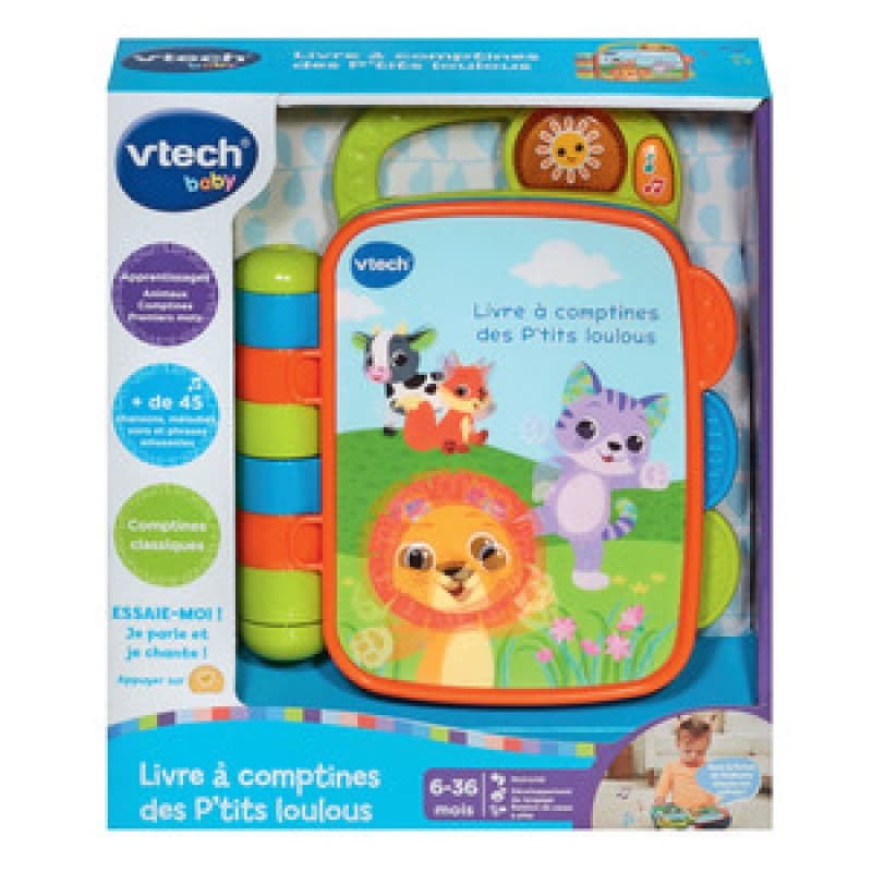 Livre a Comptines des P'tits Loulou, vtech baby vtech baby multicolore vtech — vue 2 sur 5