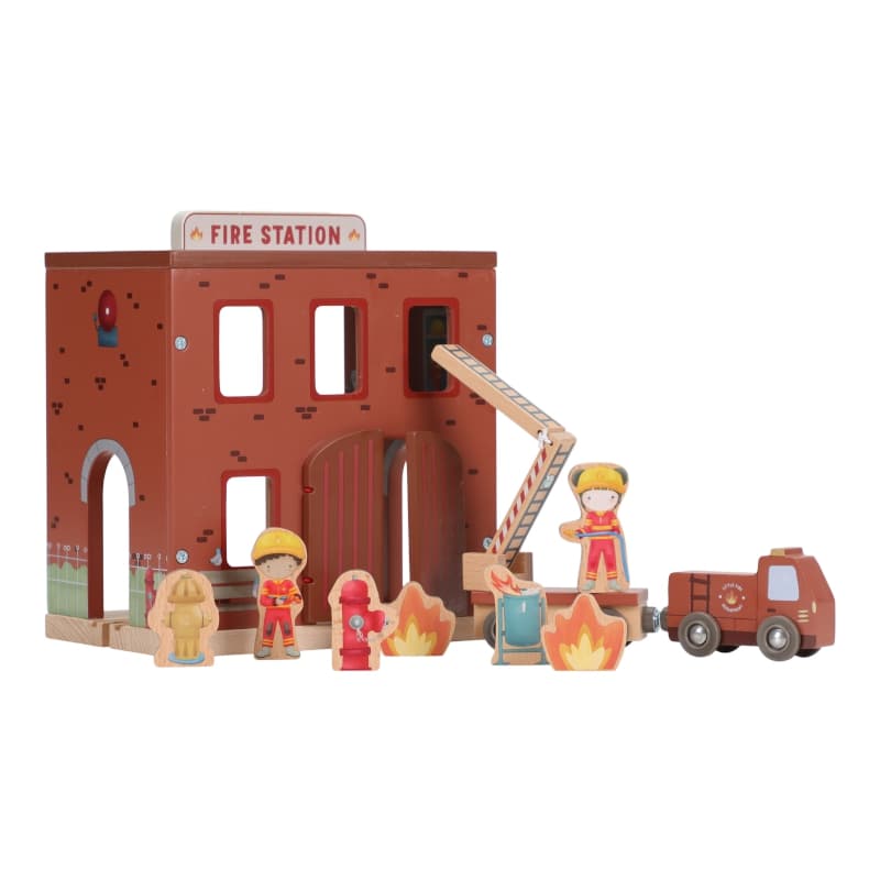 Caserne de Pompiers en Bois Fsc, little dutch — vue 3 sur 6