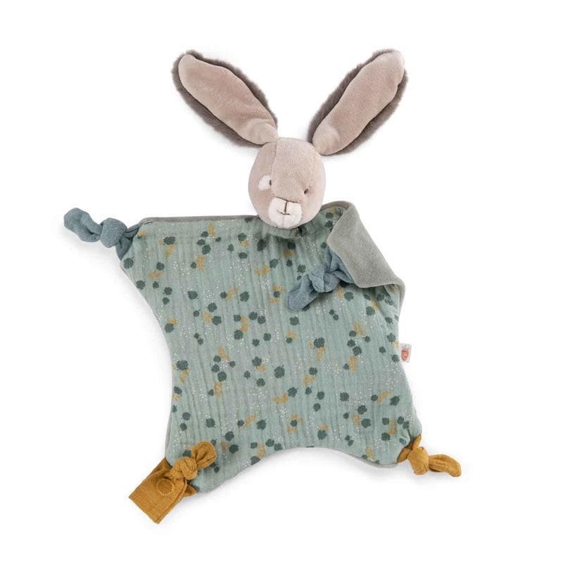 Doudou Lapin Sauge, trois petits lapins vert 0x0x30 p-e-a-h 24 — vue 2 sur 3