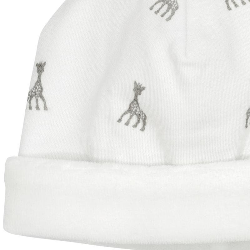 Bonnet Naissance Mixte - 0/1 M, sophie la girafe trois kilos sept blanc/gris 0/1 m