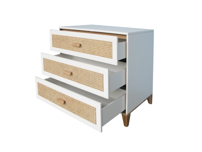 Nami Commode Cannage Rotin Neige — vue 5 sur 5