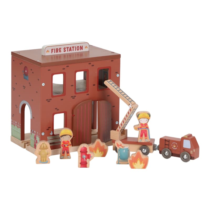 Caserne de Pompiers en Bois Fsc, little dutch — vue 1 sur 6