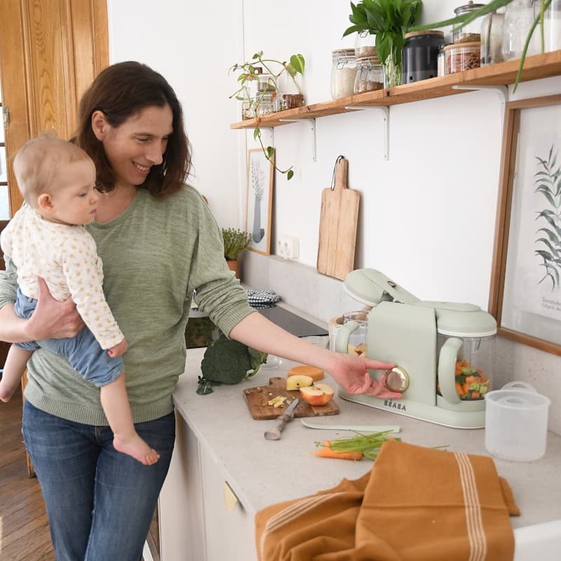 Bundle Babycook Duo + Cuilleres 1er Age, vert de gris beaba 26/02 — vue 6 sur 7
