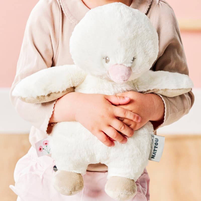 Peluche Caneton, blanc creme 30cm fanfan nattou 25/07 — vue 4 sur 6