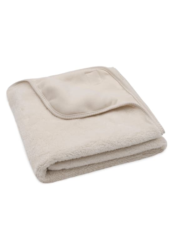 Couverture Berceau Sherpa, oatmeal 75x100cm basics jollein — vue 4 sur 5