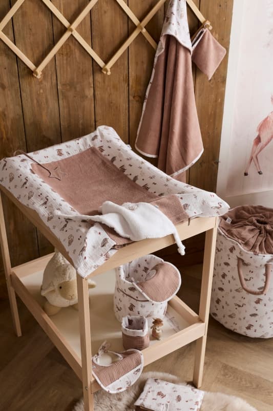 Housse de Matelas a Langer, blanc mocha 60x80cm cosy forest bb&co — vue 2 sur 4