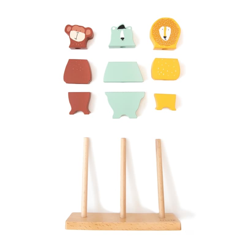 Puzzle Animaux a Empiler en Bois, all animals trixie multi 14 x 18 x 6 — vue 2 sur 3