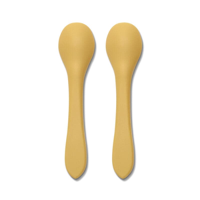 Cuilleres Silicones Manche Bambou X2, jaune lorelli 25/03
